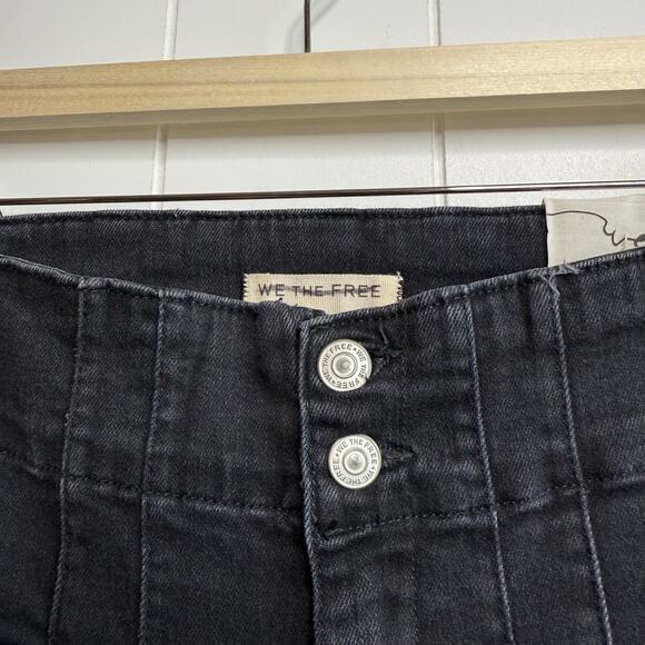 Free People flare pants high rise jeans black 29 - Picture 4 of 7